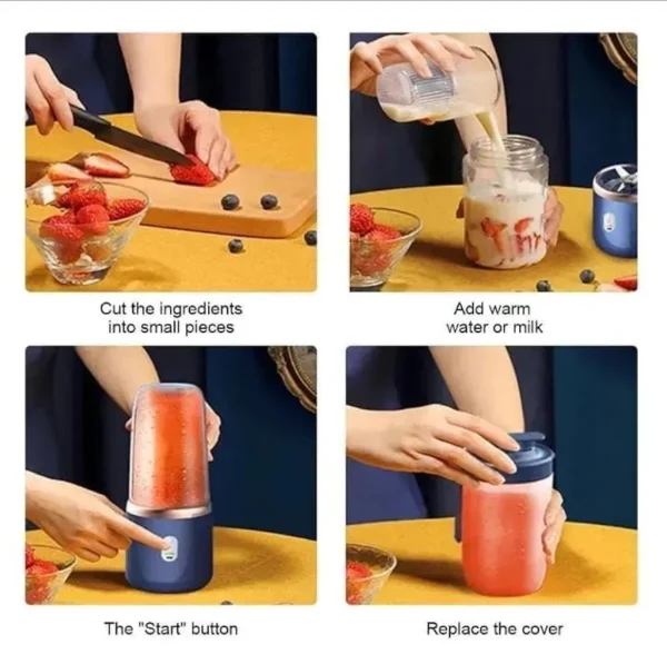 Rechargeable Blue Juicer Blender for Home & Travel