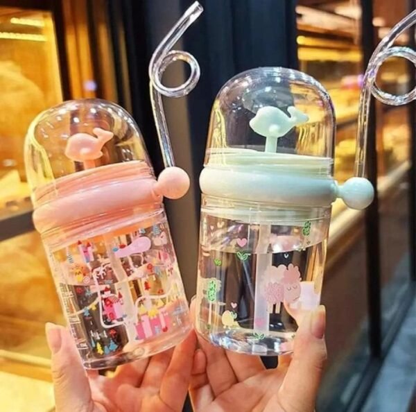 Kids Water Shower Sipper 600ml ABS Plastic Transparent